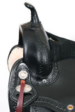 HILASON Western Horse Saddle American Leather Flex Tree Trail & Pleasure Black