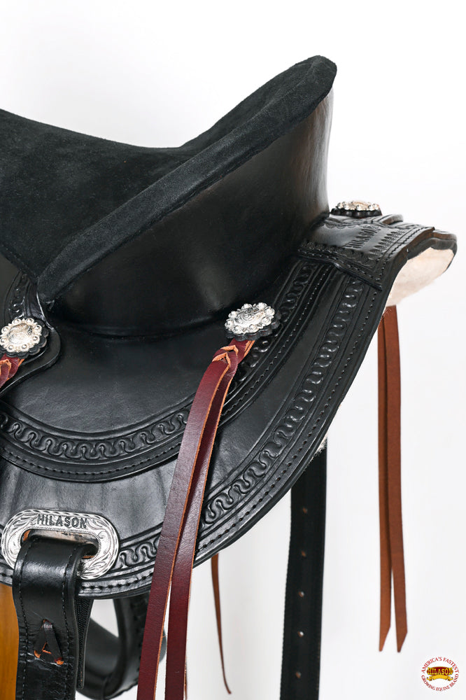 HILASON Western Horse Saddle American Leather Flex Tree Trail & Pleasure Black | for Horses