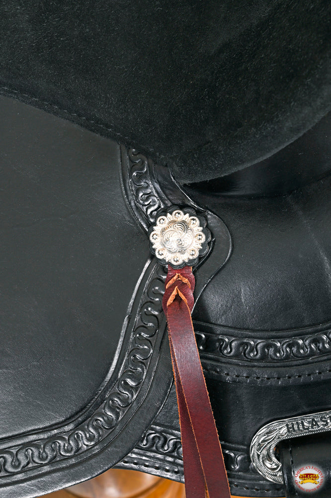 HILASON Western Horse Saddle American Leather Flex Tree Trail & Pleasure Black | for Horses