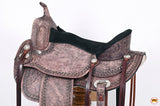 HILASON Western Horse Saddle American Leather Flex Tree Trail & Pleasure Dark Brown