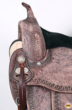 HILASON Western Horse Saddle American Leather Flex Tree Trail & Pleasure Dark Brown