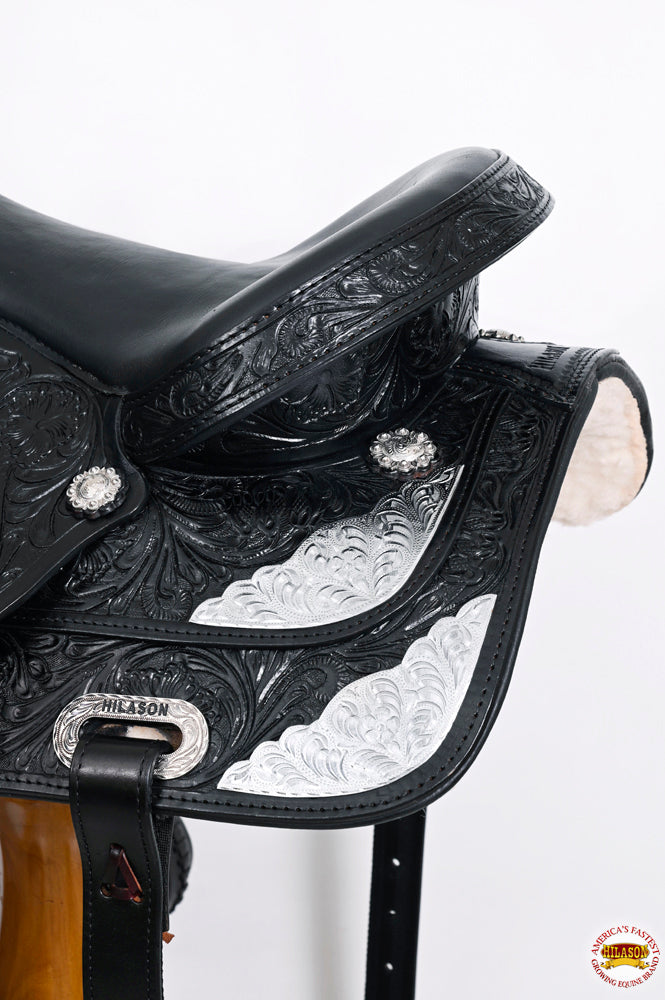 HILASON Western Horse Saddle American Leather Flex Tree Trail & Pleasure Black | for Horses