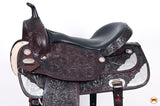 HILASON Western Horse Saddle American Leather Flex Tree Trail & Pleasure Dark Brown