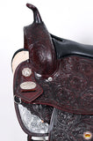 HILASON Western Horse Saddle American Leather Flex Tree Trail & Pleasure Dark Brown