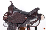 HILASON Western Horse Saddle American Leather Flex Tree Trail & Pleasure Dark Brown