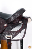 HILASON Western Horse Saddle American Leather Flex Tree Trail & Pleasure Dark Brown