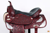 HILASON Western Horse Saddle American Leather Flex Tree Trail & Pleasure Mahogany | for Horses