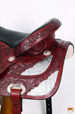 HILASON Western Horse Saddle American Leather Flex Tree Trail & Pleasure Mahogany | for Horses