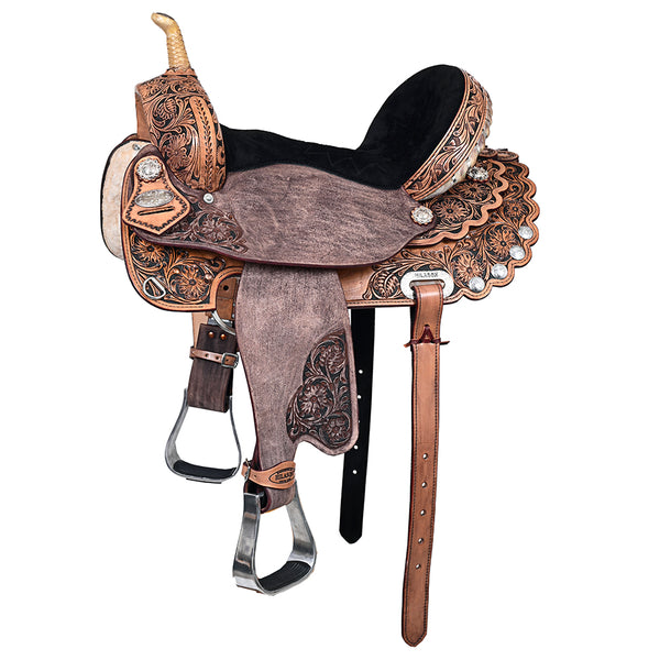 Flex Tree Western Horse Saddle American Leather Trail Barrel Racing - Uhorse