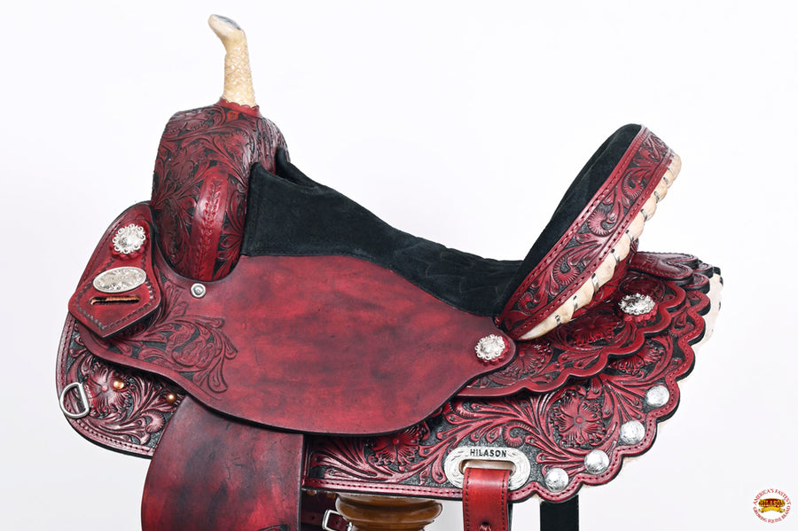 HILASON Flex Tree Western Horse Saddle American Leather Trail Barrel Racing | for Horses