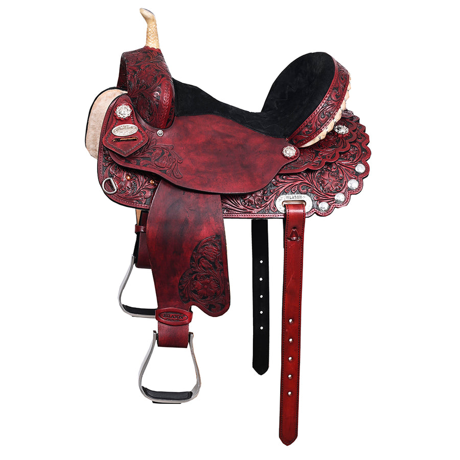 Flex Tree Western Horse Saddle American Leather Trail Barrel Racing - Hilason