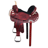 15 In Flex Tree W. H. Saddle American Leather Trail Barrel Racing By by Hilason – Cowboy and equestrian accessories