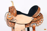 17 In HILASON Western Horse Saddle American Leather Flex Tree Trail & Pleasure Rough Out