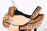 17 In HILASON Western Horse Saddle American Leather Flex Tree Trail & Pleasure Rough Out