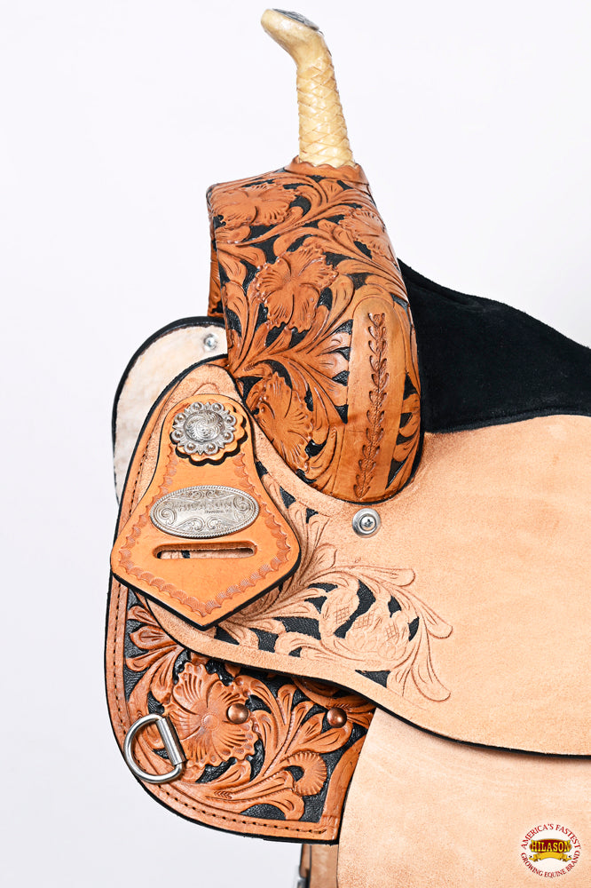 HILASON Flex Tree Western Horse Saddle American Leather Trail Barrel Racing | for Horses