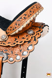 HILASON Flex Tree Western Horse Saddle American Leather Trail Barrel Racing | for Horses