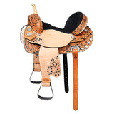 15 In Flex Tree W. H. Saddle American Leather Trail Barrel Racing By by Hilason – Cowboy and equestrian accessories