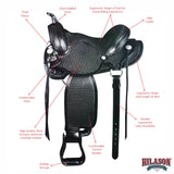 Flex Tree Western Horse Saddle American Leather Barrel Trail & Pleasure Brown By Hilason