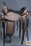 Flex Tree Western Horse Saddle American Leather Barre Trail & Pleasure  Brown By Hilason