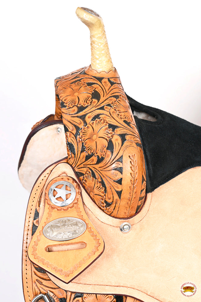 HILASON Flex Tree Western Horse Saddle American Leather Trail Barrel | for Horses