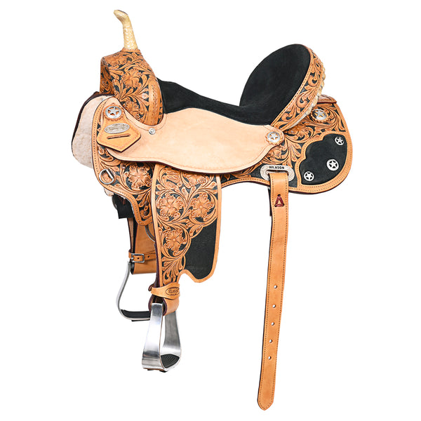 Flex Tree Western Horse Saddle American Leather Trail Barrel - Uhorse