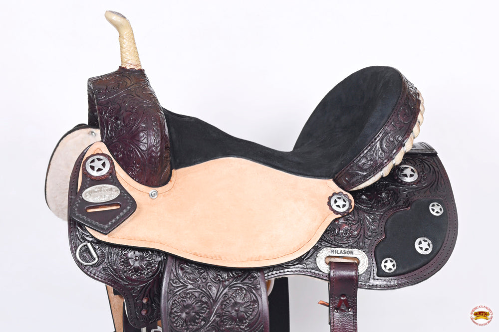 Flex Tree Western Horse Saddle American Leather Trail Barrel By Hilason ...