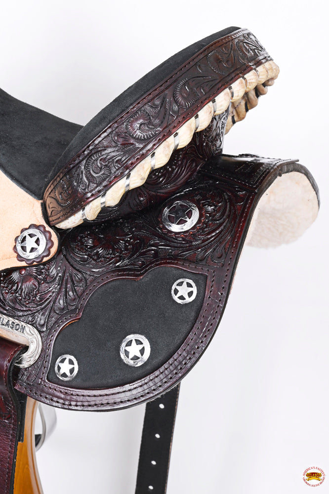 HILASON Flex Tree Western Horse Saddle American Leather Trail Barrel | for Horses