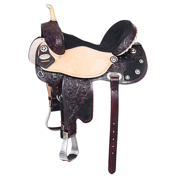 Flex Tree Western Horse Saddle American Leather Trail Barrel - Uhorse