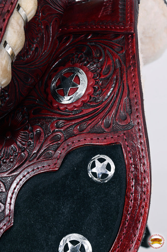 HILASON Flex Tree Western Horse Saddle American Leather Trail Barrel | for Horses