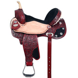 14 In Flex Tree Western Horse Saddle American Leather Trail Barrel - Uhorse