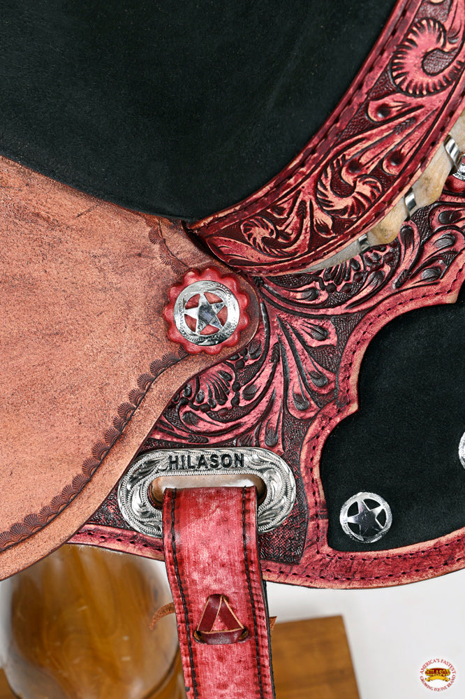 HILASON Flex Tree Western Horse Saddle American Leather Trail Barrel | for Horses