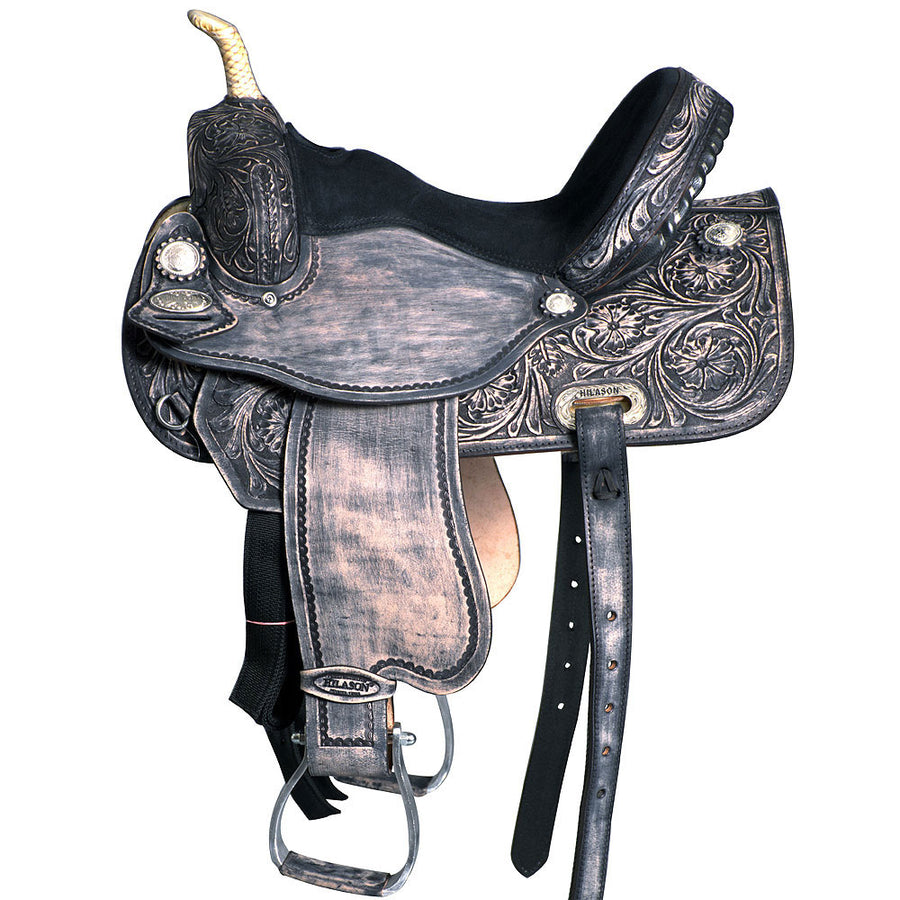 17 In Flex Tree Western Horse Saddle American Leather Trail Barrel - Uhorse