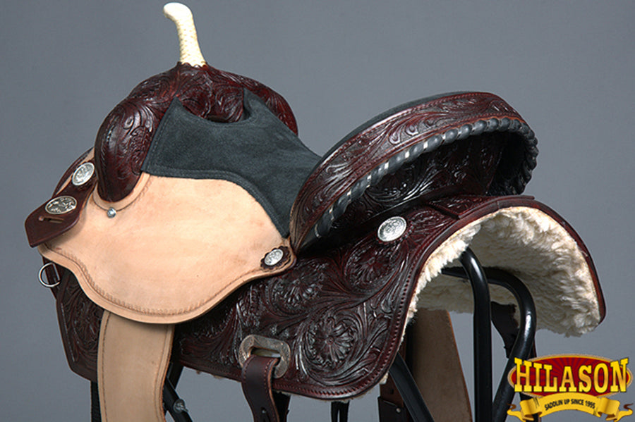 Flex Tree Western Horse Saddle American Leather Trail Barrel By Hilason
