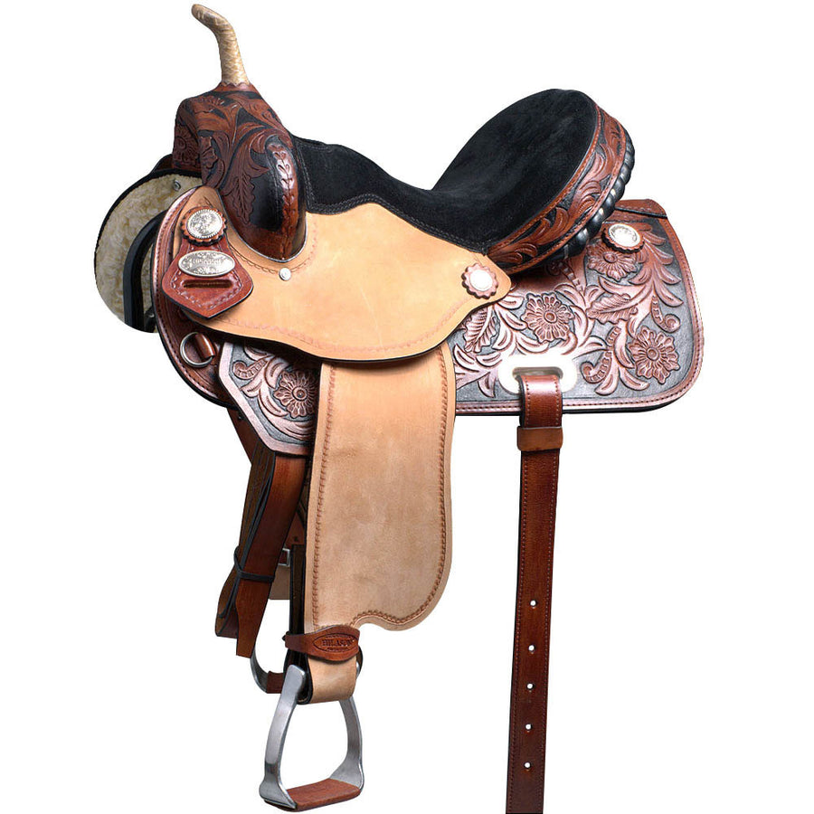 17 In Flex Tree Western Horse Saddle American Leather Trail Barrel - Uhorse