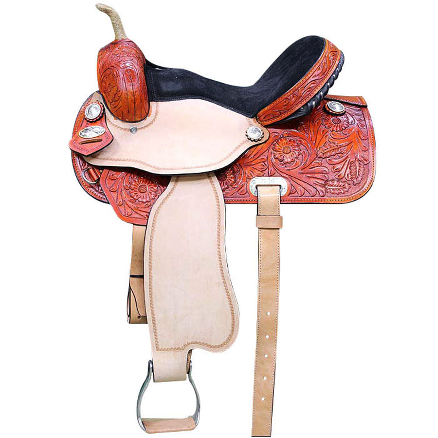 Flex Tree Western Horse Saddle American Leather Trail Barrel - Uhorse