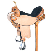 HILASON Western Horse Saddle American Leather Flex Trail Barrel Black | for Horses