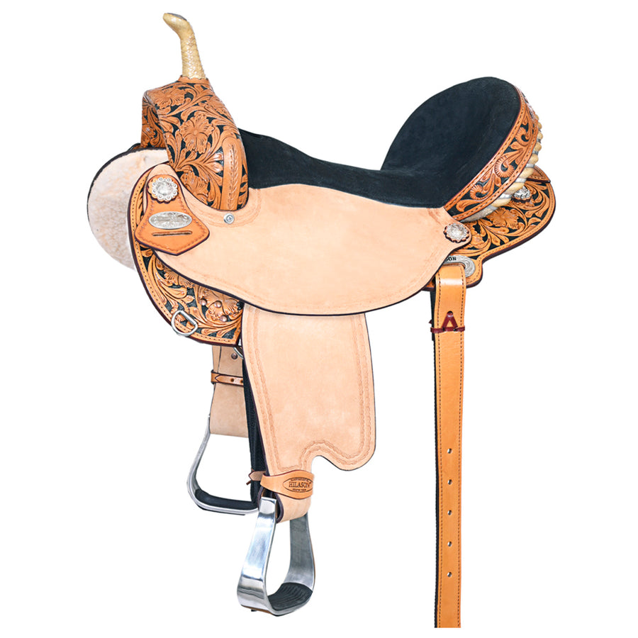 13 In Flex Tree Western Horse Saddle American Leather Trail Barrel Racing - Uhorse