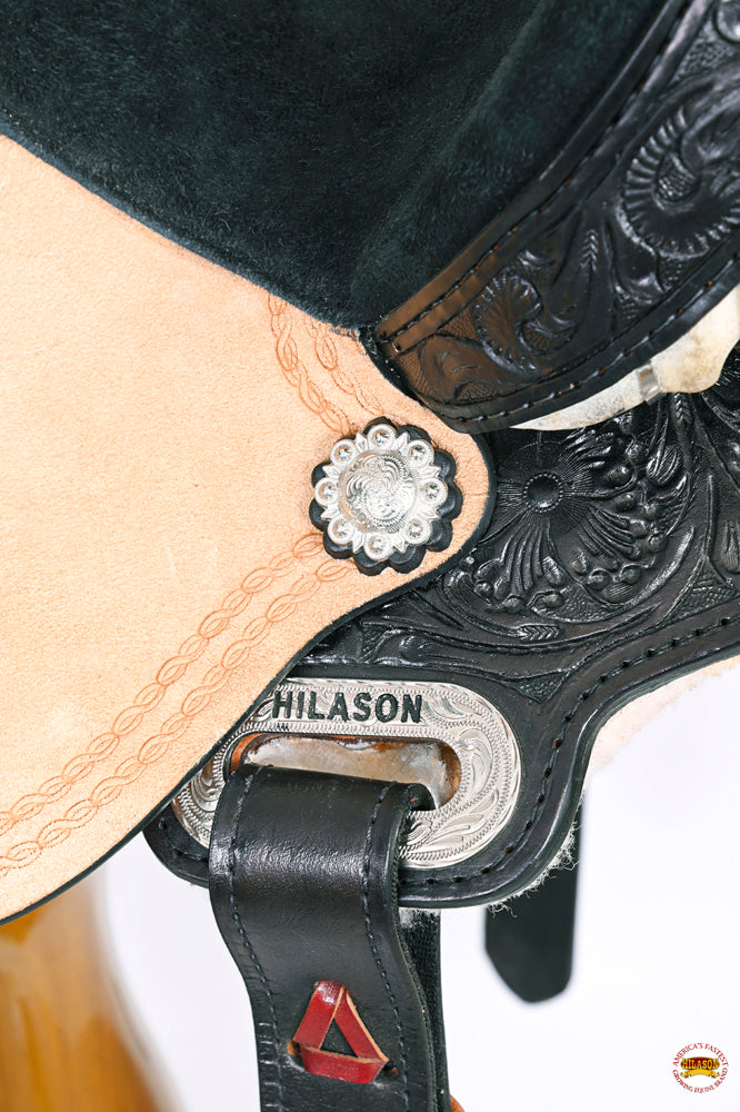 HILASON Western Horse Saddle American Leather Flex Trail Barrel Black | for Horses
