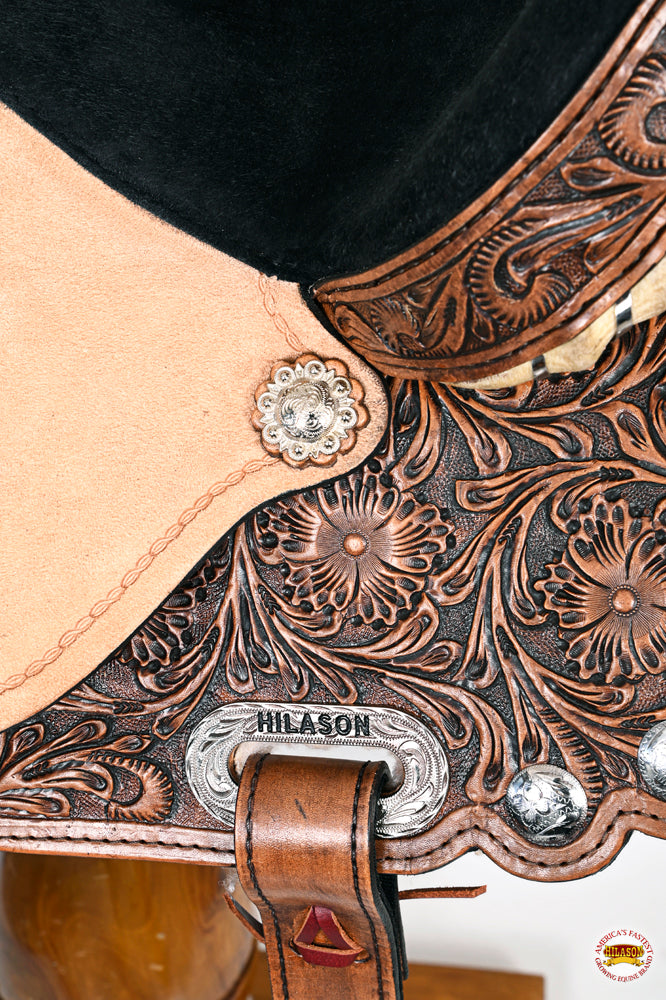 HILASON Flex Tree Western Horse Saddle American Leather Trail Barrel | for Horses