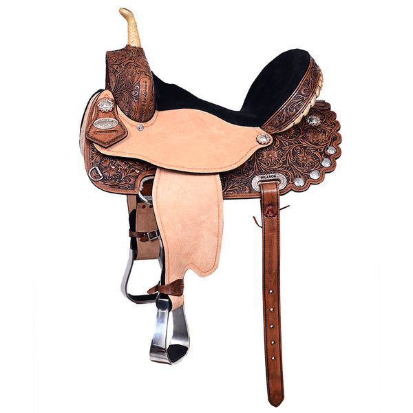 Flex Tree Western Horse Saddle American Leather Trail Barrel - Uhorse