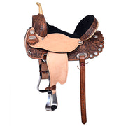 HILASON Flex Tree Western Horse Saddle American Leather Trail Barrel | for Horses