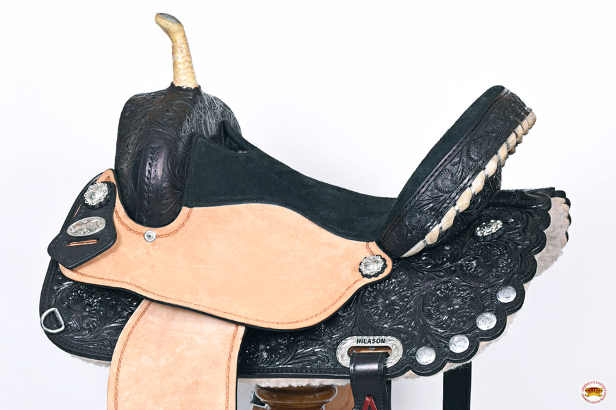 HILASON Flex Tree Western Horse Saddle American Leather Trail Barrel | for Horses