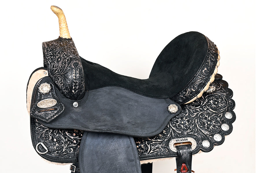 HILASON Flex Tree Western Horse Saddle American Leather Trail Barrel | for Horses
