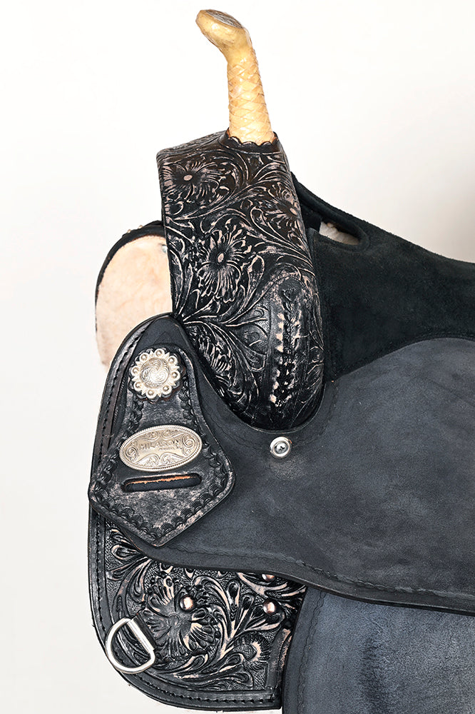 HILASON Flex Tree Western Horse Saddle American Leather Trail Barrel | for Horses