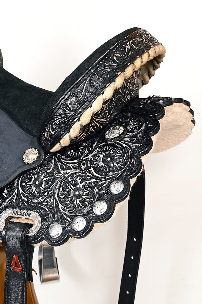 HILASON Flex Tree Western Horse Saddle American Leather Trail Barrel | for Horses