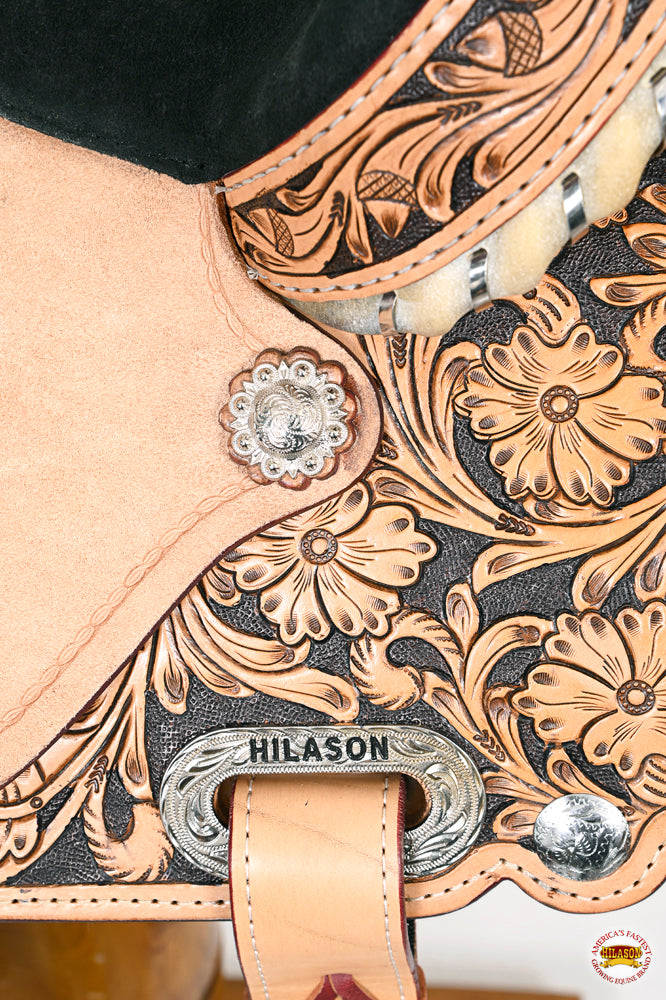 HILASON Flex Tree Western Horse Saddle American Leather Trail Barrel | for Horses