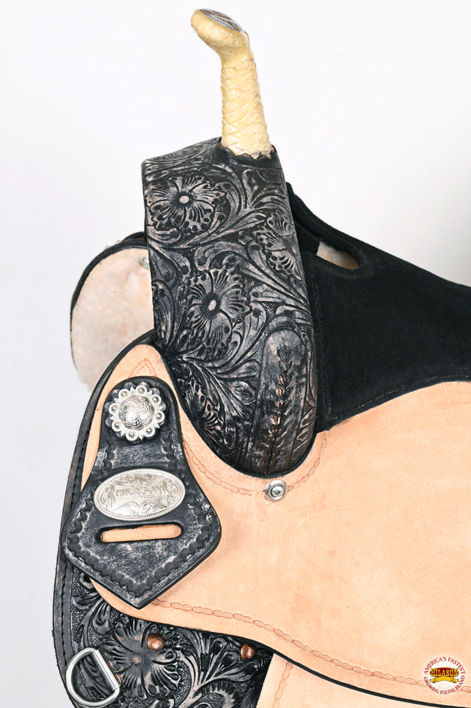 HILASON Flex Tree Western Horse Saddle American Leather Trail Barrel | for Horses
