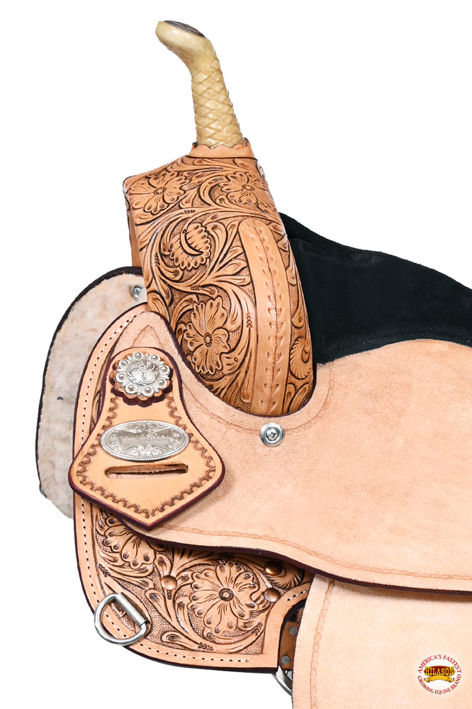 HILASON Flex Tree Western Horse Saddle American Leather Trail Barrel | for Horses