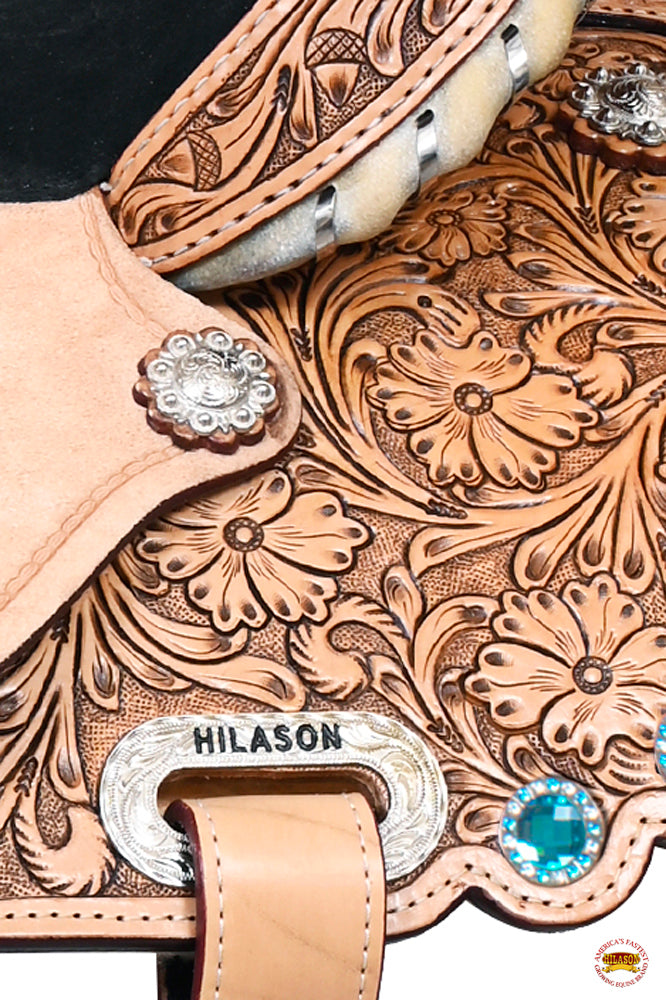 HILASON Flex Tree Western Horse Saddle American Leather Trail Barrel | for Horses