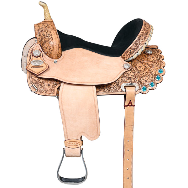 Flex Tree Western Horse Saddle American Leather Trail Barrel - Uhorse
